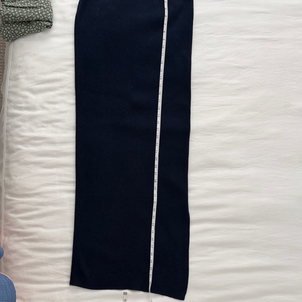 ASOS Maternity Navy Ribbed Midi Dress - Picture 14 of 14